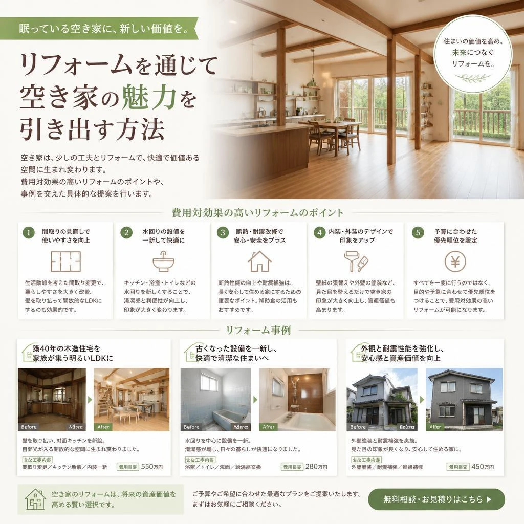 リフォームで蘇る空き家
