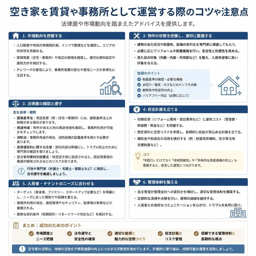 賃貸・事務所としての運営